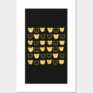 a bear pattern Posters and Art